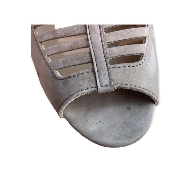 Paul Green Tan Leather Heel Slip On Sling back Sandal - Picture 6 of 7